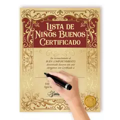 LYTHIUM ART - Carta Certificado de Santa Claus Ornamental Niños Buenos