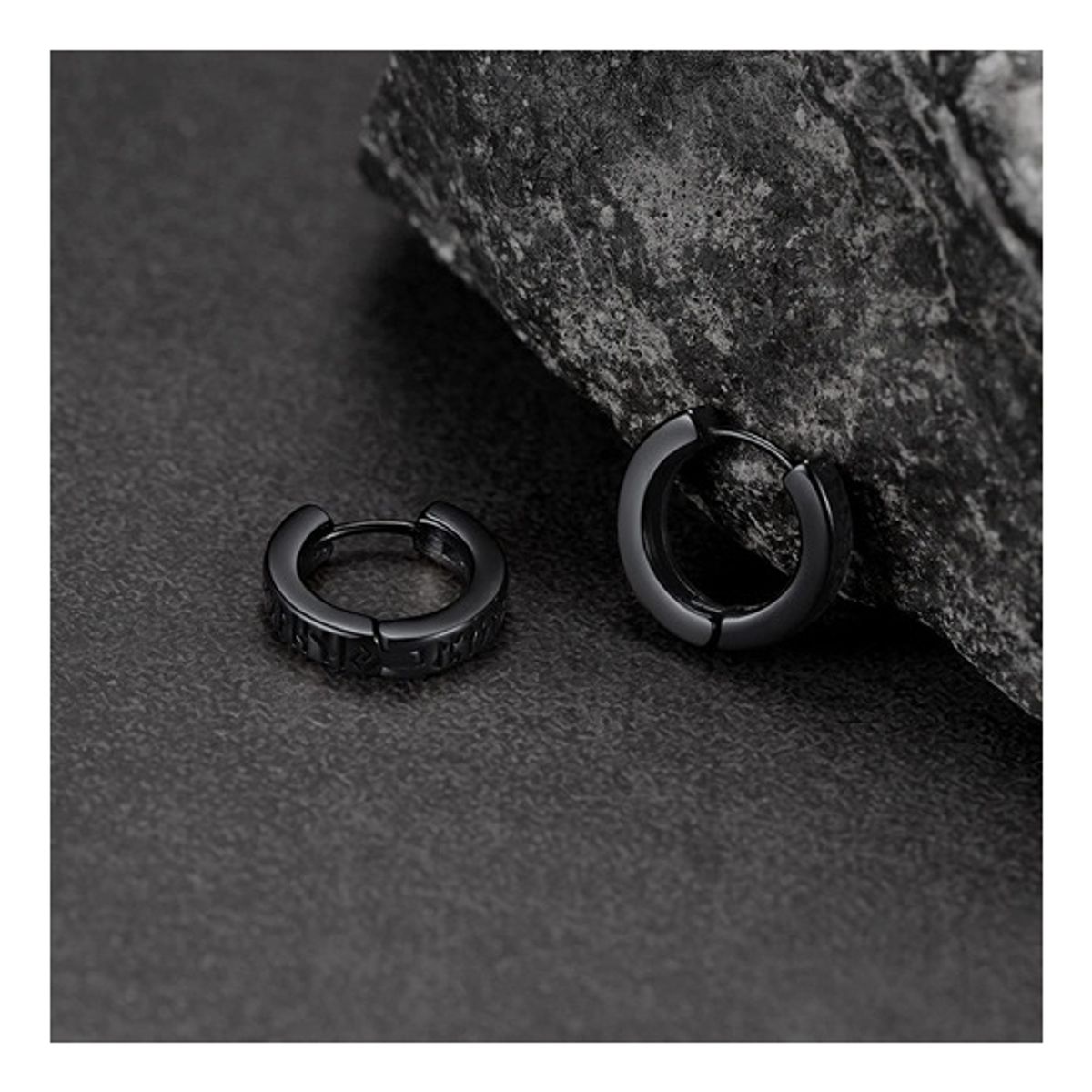 ZG JOYAS - Pack 2 Pares Aros Runas Vikingas Hombre Mujer Piercing Oreja