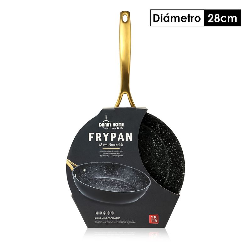 DANNY HOME - Sarten Alumninio forjado Negro con Puntitos Reciclable 28cm Danny Home