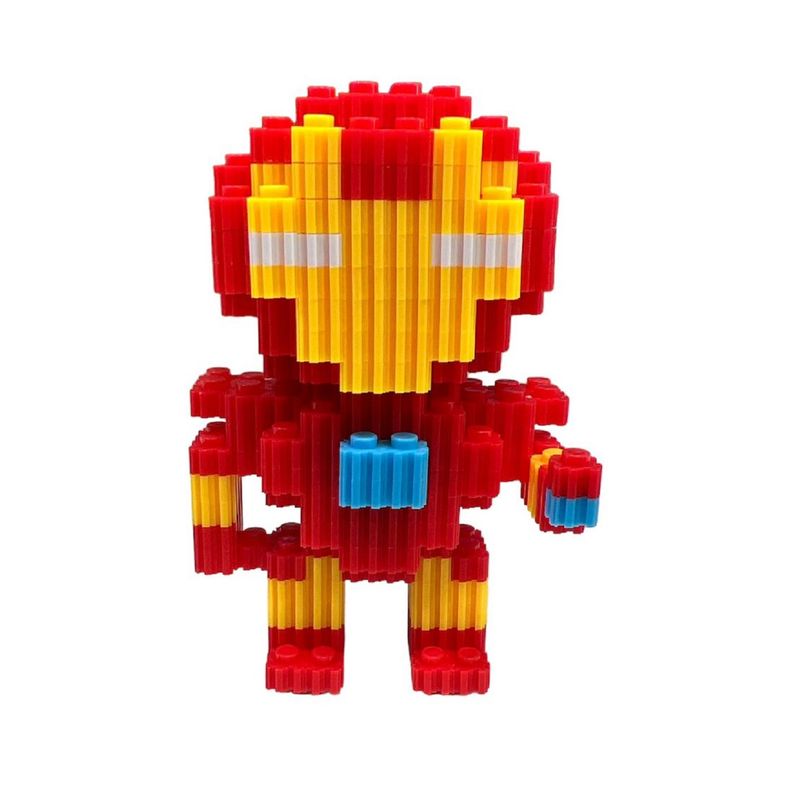 GENERICO - ARMABLE 3D MICRO BLOCKS IRON MAN 13CM 455 PIEZAS