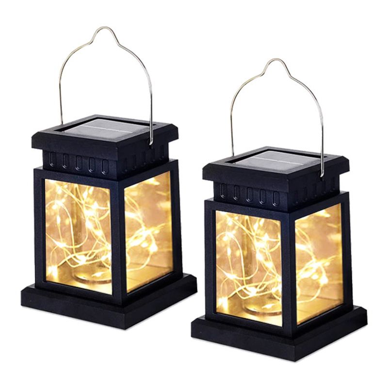 GENERICO - Pack 2 Faroles Solares Luz Led Tipo Hada Para Exteriores