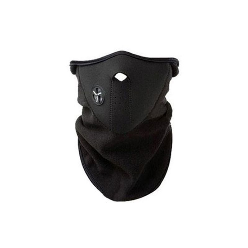 DBLUE - Máscara Facial Neopreno Térmico Con Cuello Polar Negro