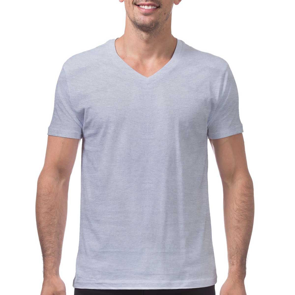 EVERSO - Camiseta Bambu Hombre Cuello V manga corta