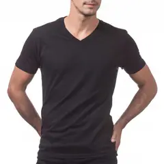 EVERSO - Camiseta Bambu Hombre Cuello V manga corta