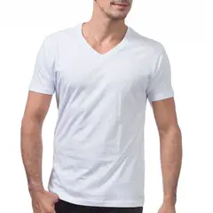EVERSO - Camiseta Bambu Hombre Cuello V manga corta_.