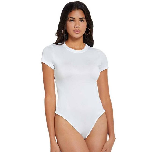 EVERSO - Pack3 Body Mujer Liso Manga Corta Cuello Redondo