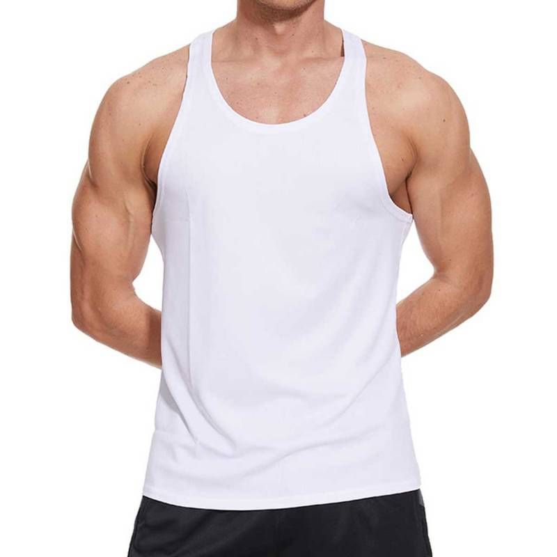 EVERSO - Camiseta Algodon Sin maga  Musculosa de Algodon Hombre_.