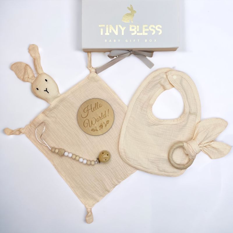TINY BLESS - Regalo Baby Shower Tiny Bless® Bebe y Recién Nacido Caqui
