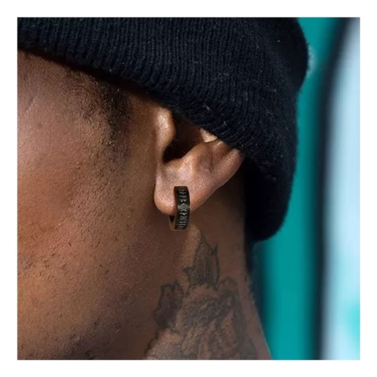 ZG STORE - 6 Pares Aretes Con Piercing Pendientes Runas Vikingas Hombre