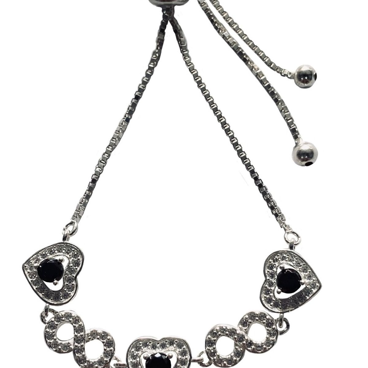 TAETHAI - Pulsera de plata 925 con Circones y Ónix