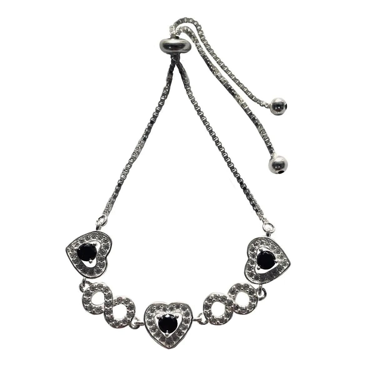 TAETHAI - Pulsera de plata 925 con Circones y Ónix