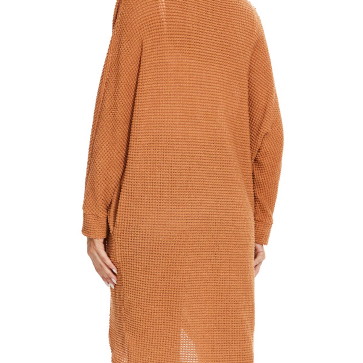 MOSS ROSE - Cárdigan de punto largo casual sin botones para mujer