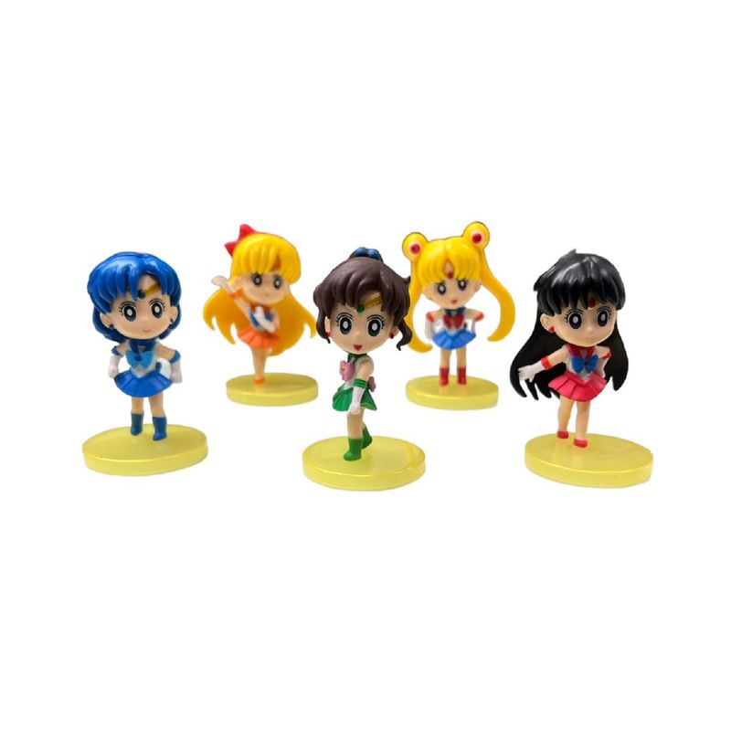GENERICO - FIGURAS SAILOR MOON SET 5 10 CM CON BASE