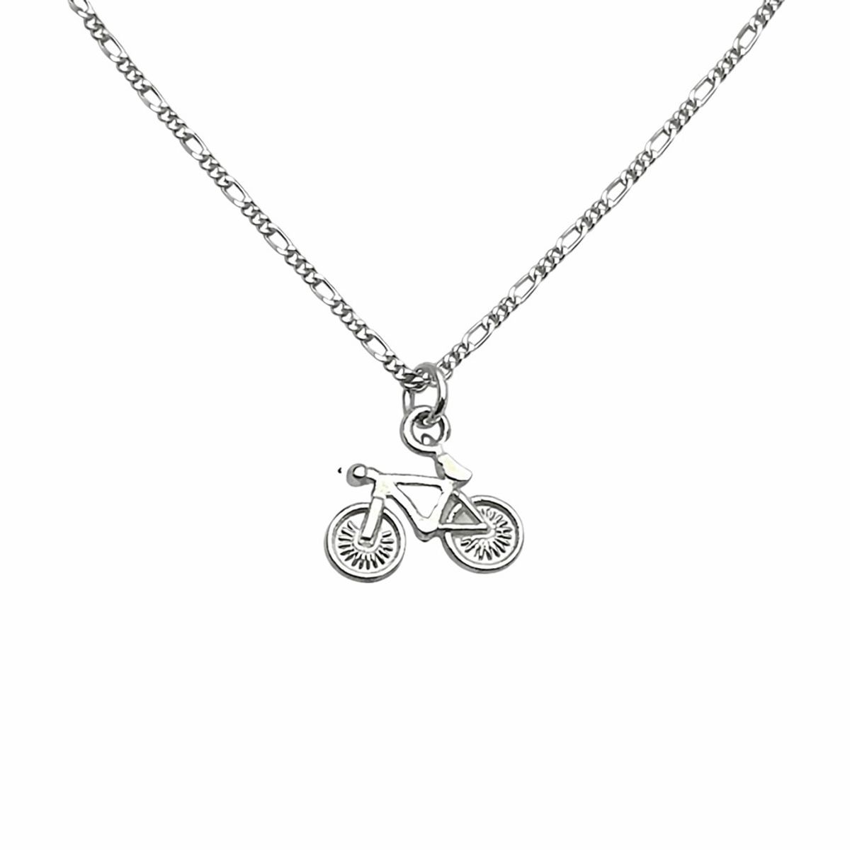 JOYAS MYTOKE - Colgante Bicicleta Mas Cadenita Plata Fina925 Juvenil Unisex