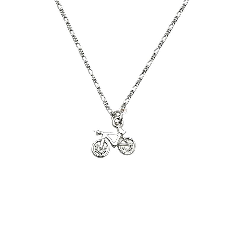 JOYAS MYTOKE - Colgante Bicicleta Mas Cadenita Plata Fina925 Juvenil Unisex