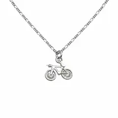 JOYAS MYTOKE - Colgante Bicicleta Mas Cadenita Plata Fina925 Juvenil Unisex