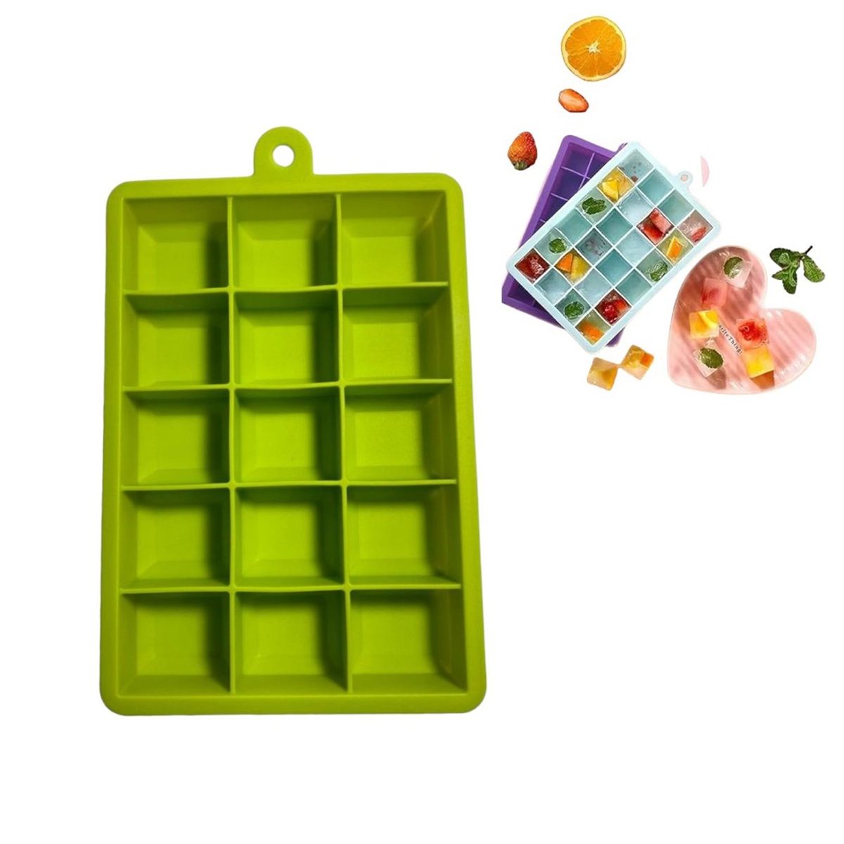 GENERICO - cubetas hielo cubeta hielo silicona cubetera cuadrada