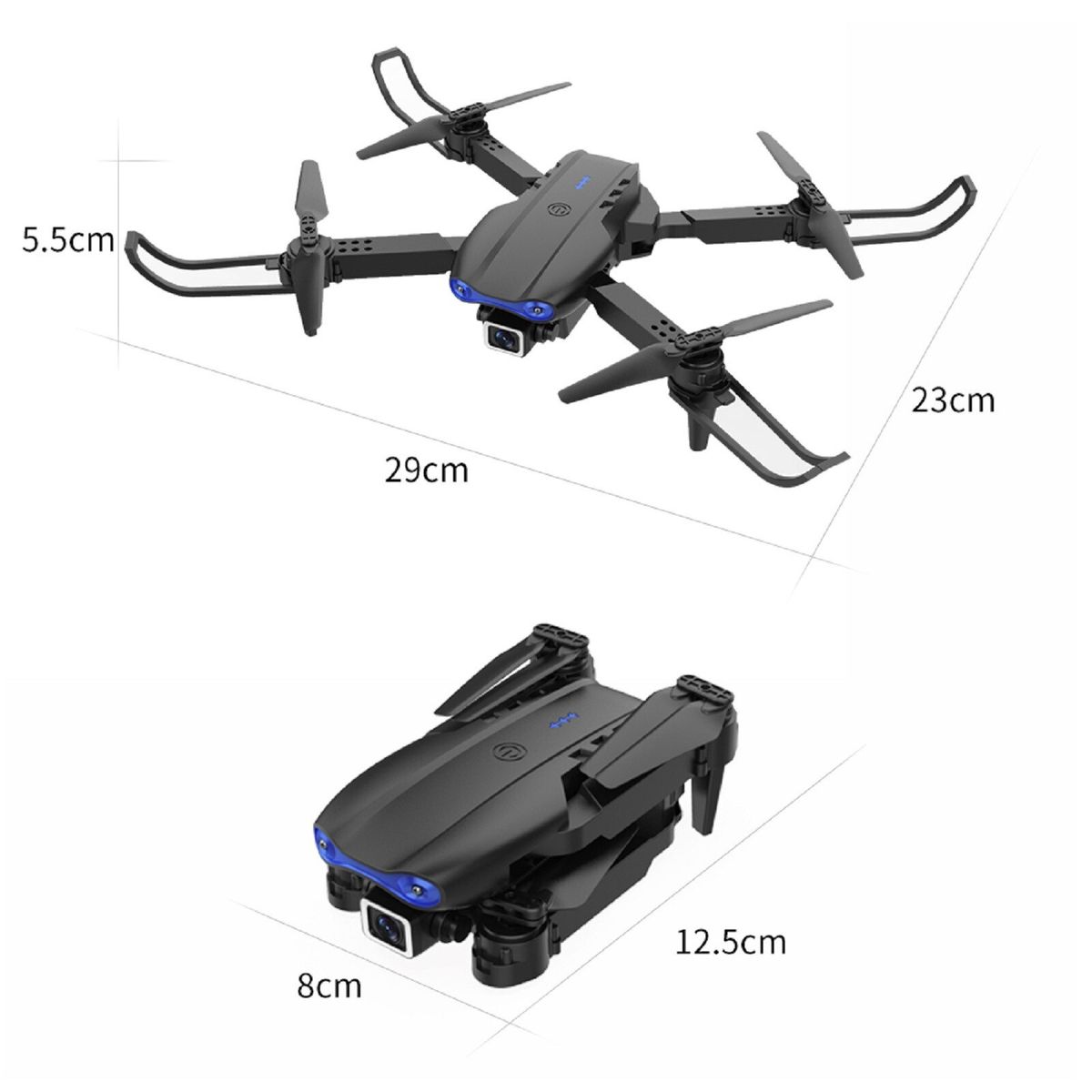 ACTUAL - Dron x3 Baterías 4k Ultra Hd Doble Cámara Bolso Control Remoto Wifi