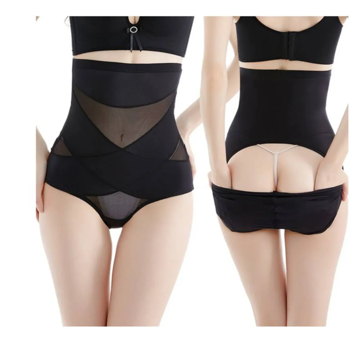 EVERSO - Pack2  Faja Reductora De Abdomen y Cintura Diseño Cruzada.