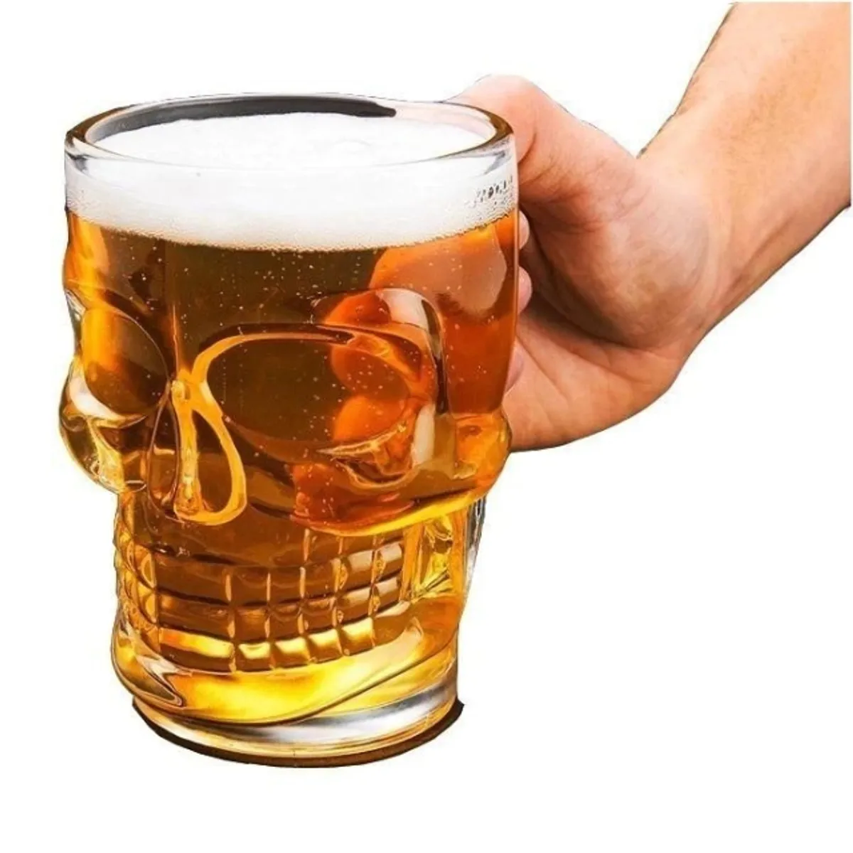 GENERICO - Set 6 Vasos Cerveceros Calavera 530 Cc