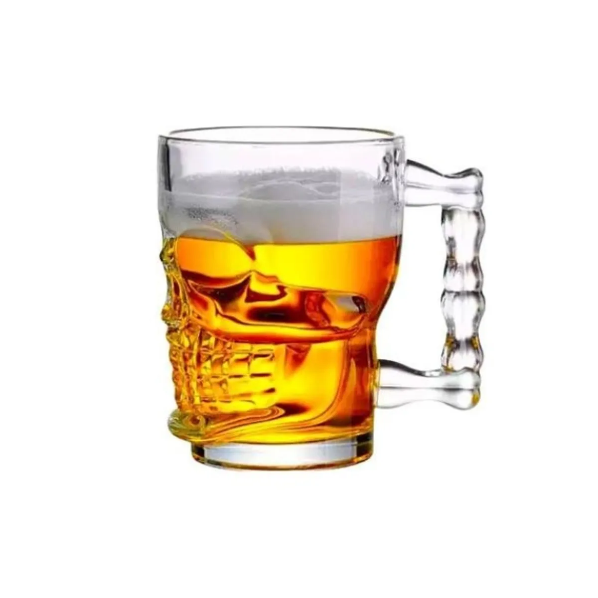 GENERICO - Set 6 Vasos Cerveceros Calavera 530 Cc