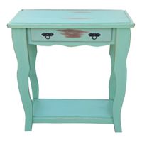 Mesa de arrimo turquesa 70cm