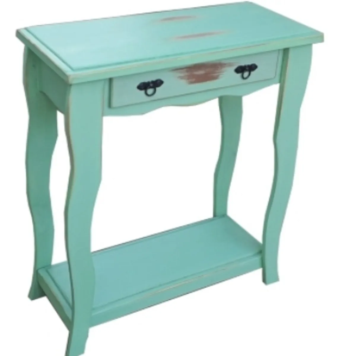 MARFELD MUEBLES - Mesa de arrimo turquesa 70cm