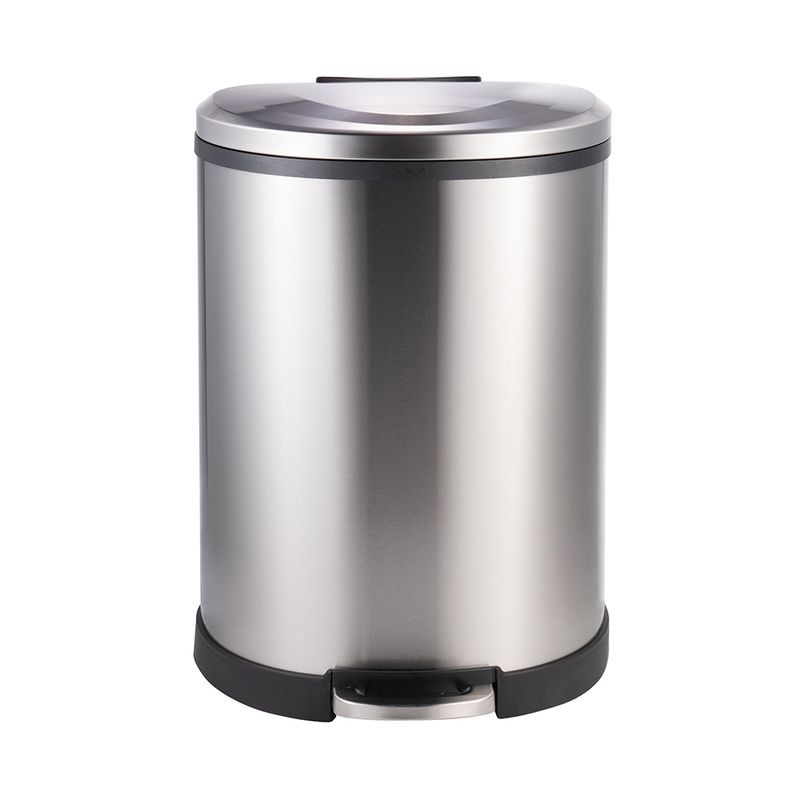 GENERICO - BASURERO ACERO INOXIDABLE CON PEDAL 50 LTS SOIN