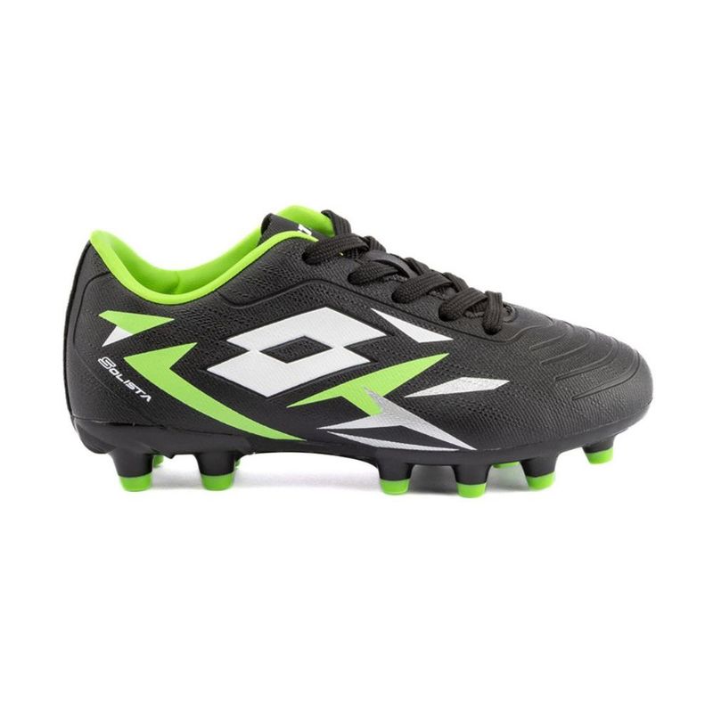 LOTTO - Zapato Fútbol Niño Lotto - Solista IV Negro Verde LOTTO