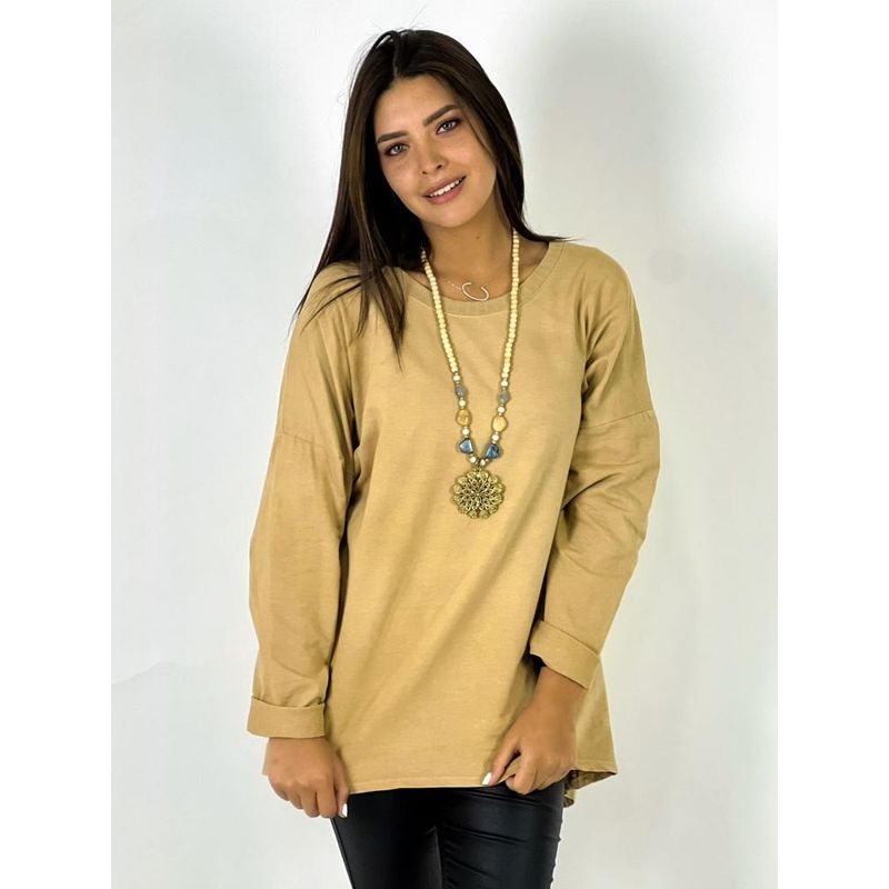ENIGMATICA BOUTIQUE - Polera Algodón Corazón Brillante Hecho en Italia ENIGMATICA BOUTIQUE