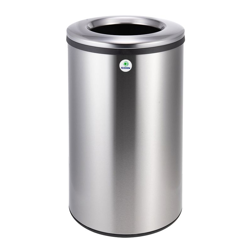 GENERICO - BASURERO ACERO INOXIDABLE CON CUBO INTERIOR 40 LTS SOIN