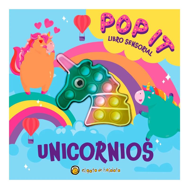 EL GATO DE HOJALATA - Libro Pop it libro sensorial - Unicornios - Gato De Hojalata