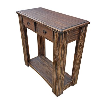 Imagen 2 del producto Mesa de arrimo una division y dos cajones cafe 80cm