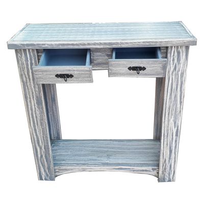 Imagen 2 del producto Mesa de arrimo una division y dos cajones gris 80cm