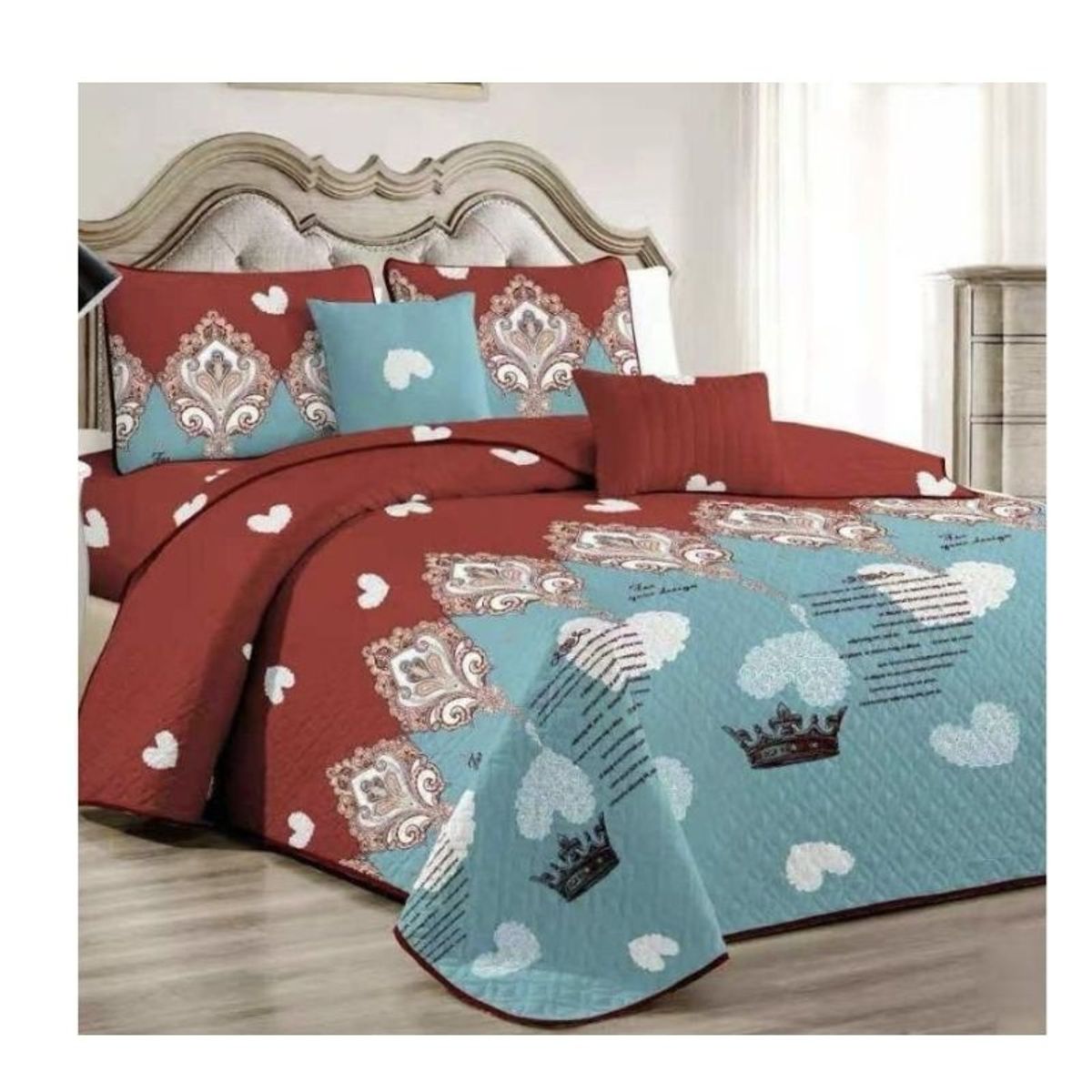 GENERICO - Cubrecama Quilt De Verano King Diseños Estampados TF