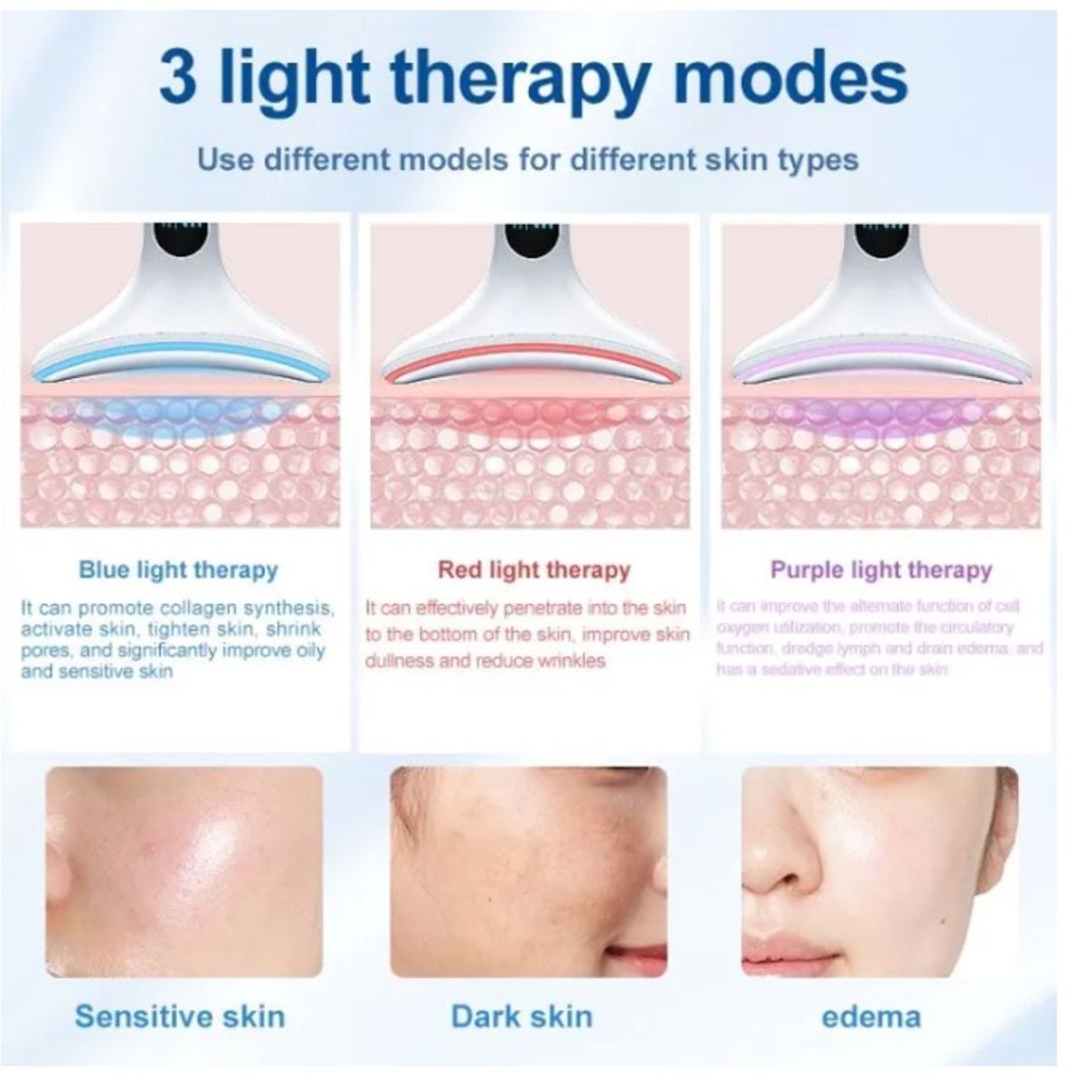 GENERICO - Aparato de Belleza Para el Cuello con Vibración de Onda de luz
