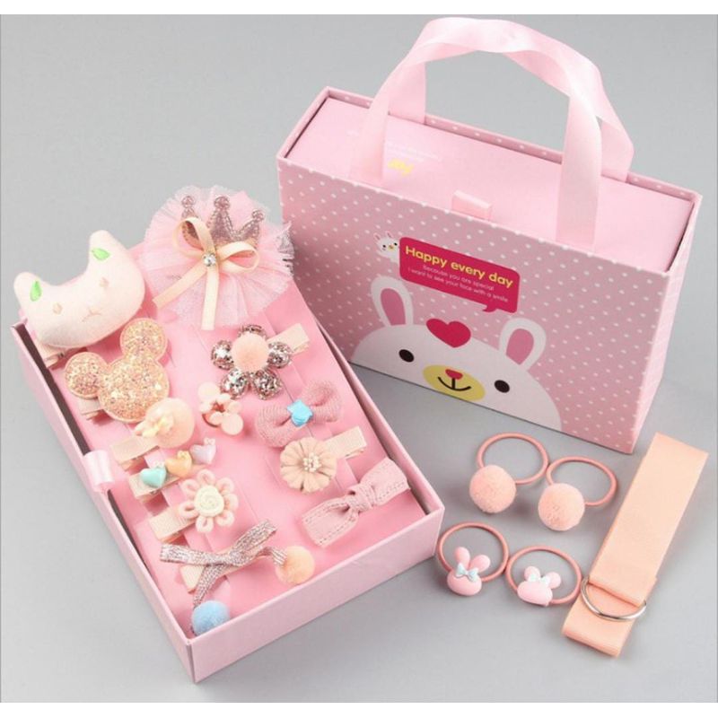 OEM - SET JUEGO DE 18 PINCHES PARA NIÑAS DAMASCO.