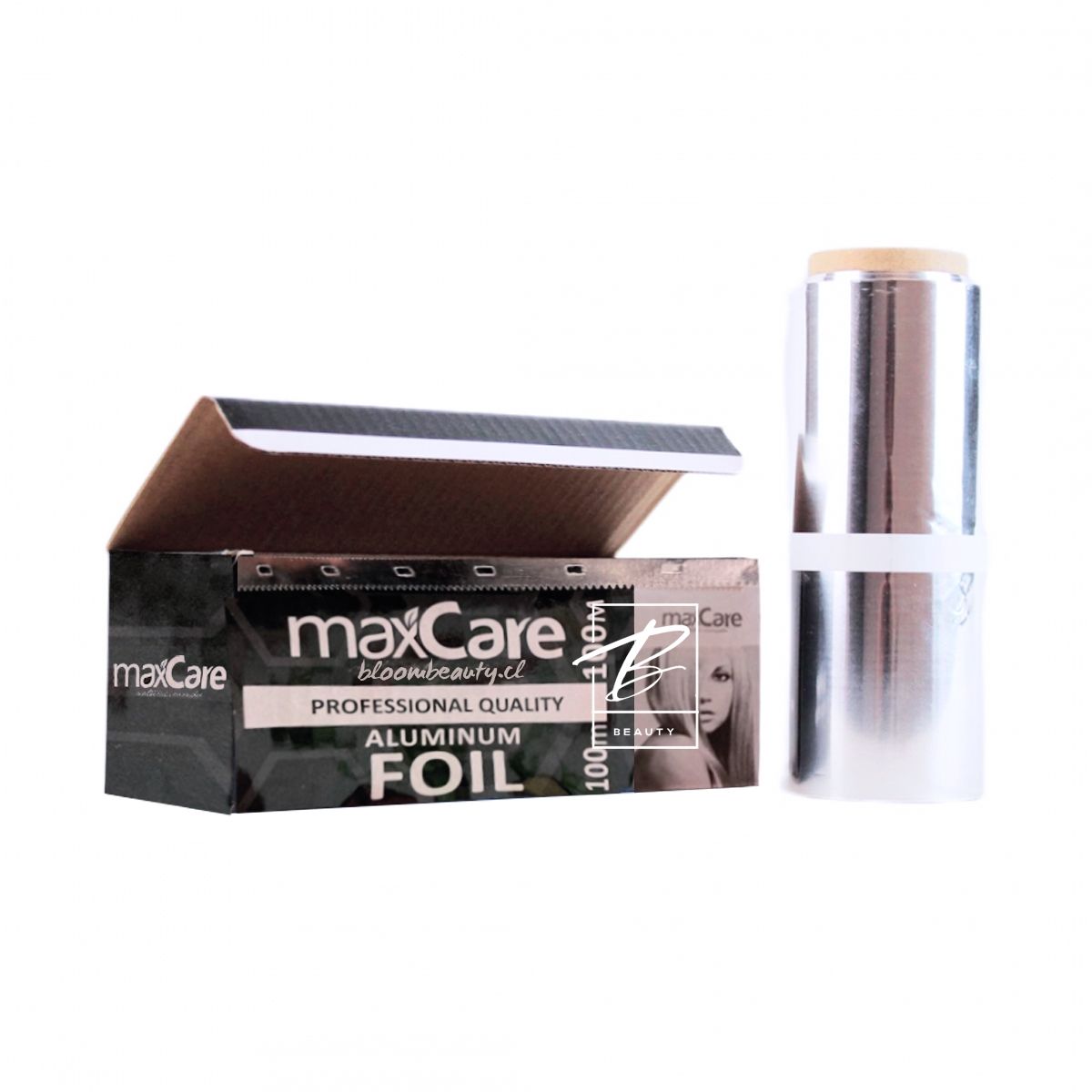 MAXCARE - Papel Aluminio 50m Papel Para Mechas Manicure Peluquería