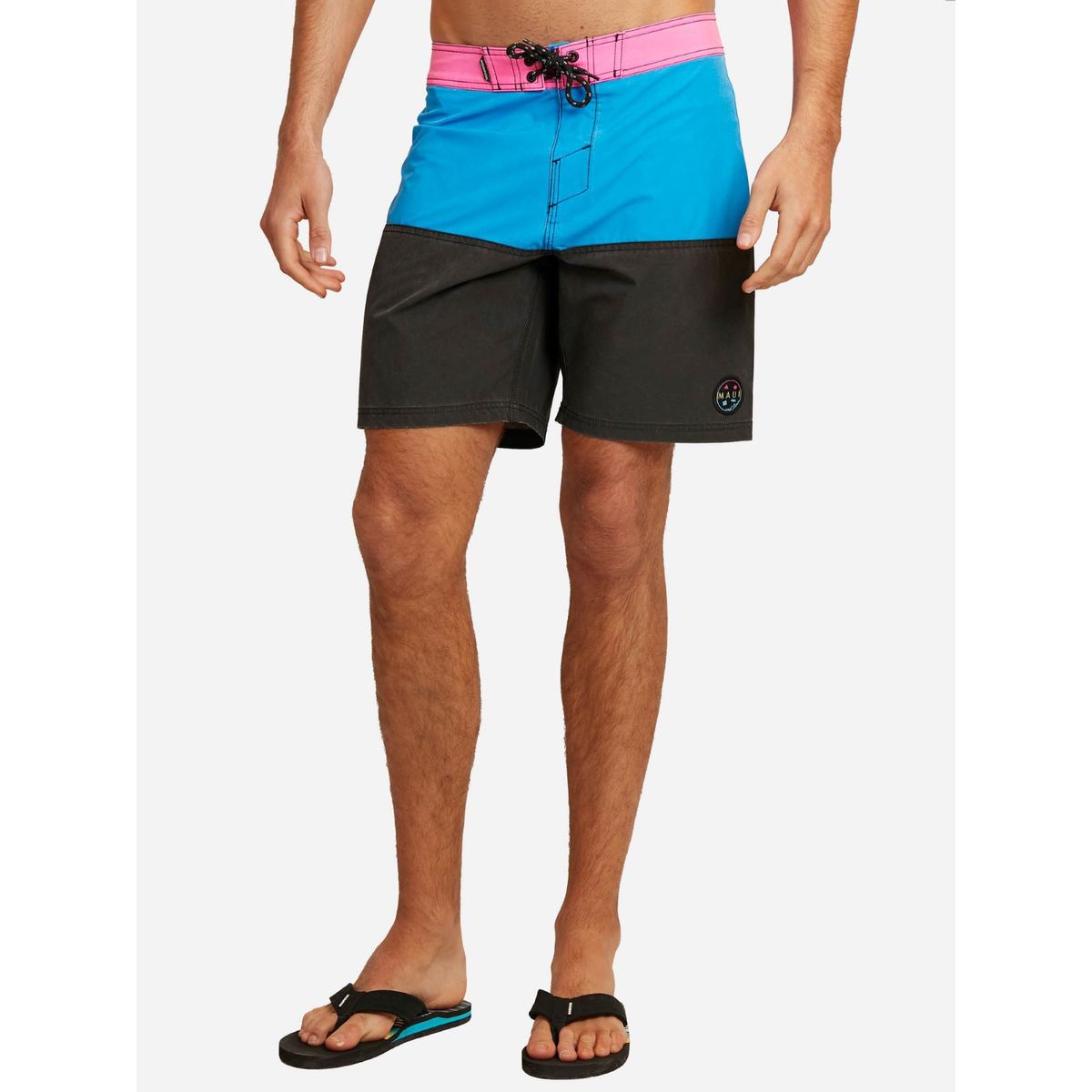 MAUI AND SONS - Traje De Baño Stretch Vintage Vortex Hombre Negro Maui And Sons.