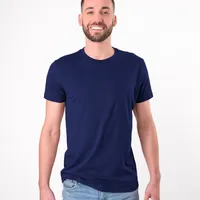 Polera de algodón pima cuello redondo manga corta