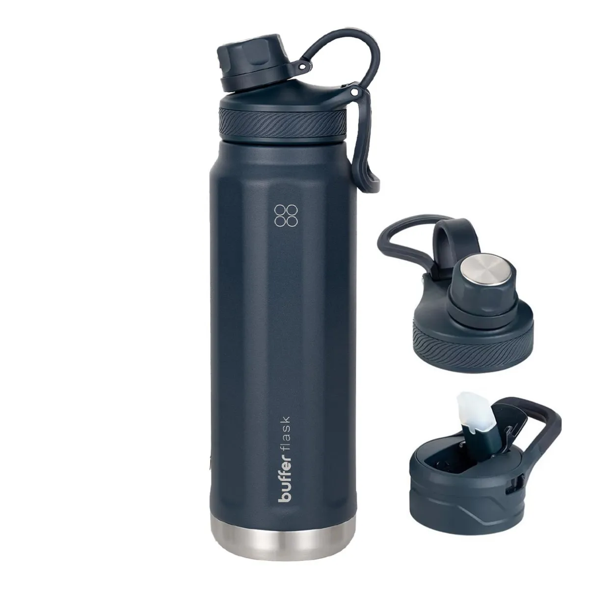 BUFFER FLASK - Termo Botella Agua Termica Acero Inox Buffer 1lt - Azul marino