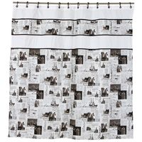 Cortina de Baño Medida Especial color Crudo diseño Diario 200 x 2000 cms