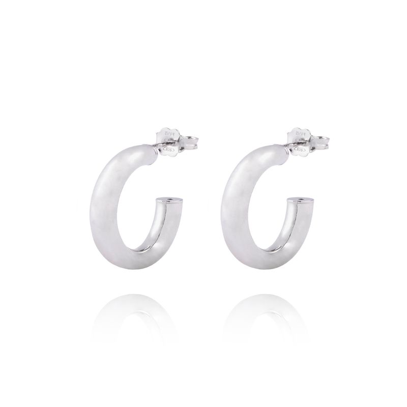 JB JOYAS BARON - Aros de Plata Esterlina 925 Argollas Clasica