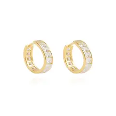 JB JOYAS BARON - Aros de Plata Esterlina 925 Argollas Prince Revestido en Oro 18kt