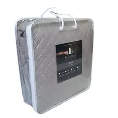 EL CASTILLO FRAZADAS - Quilt 100% Algodón Gris 2 Plazas