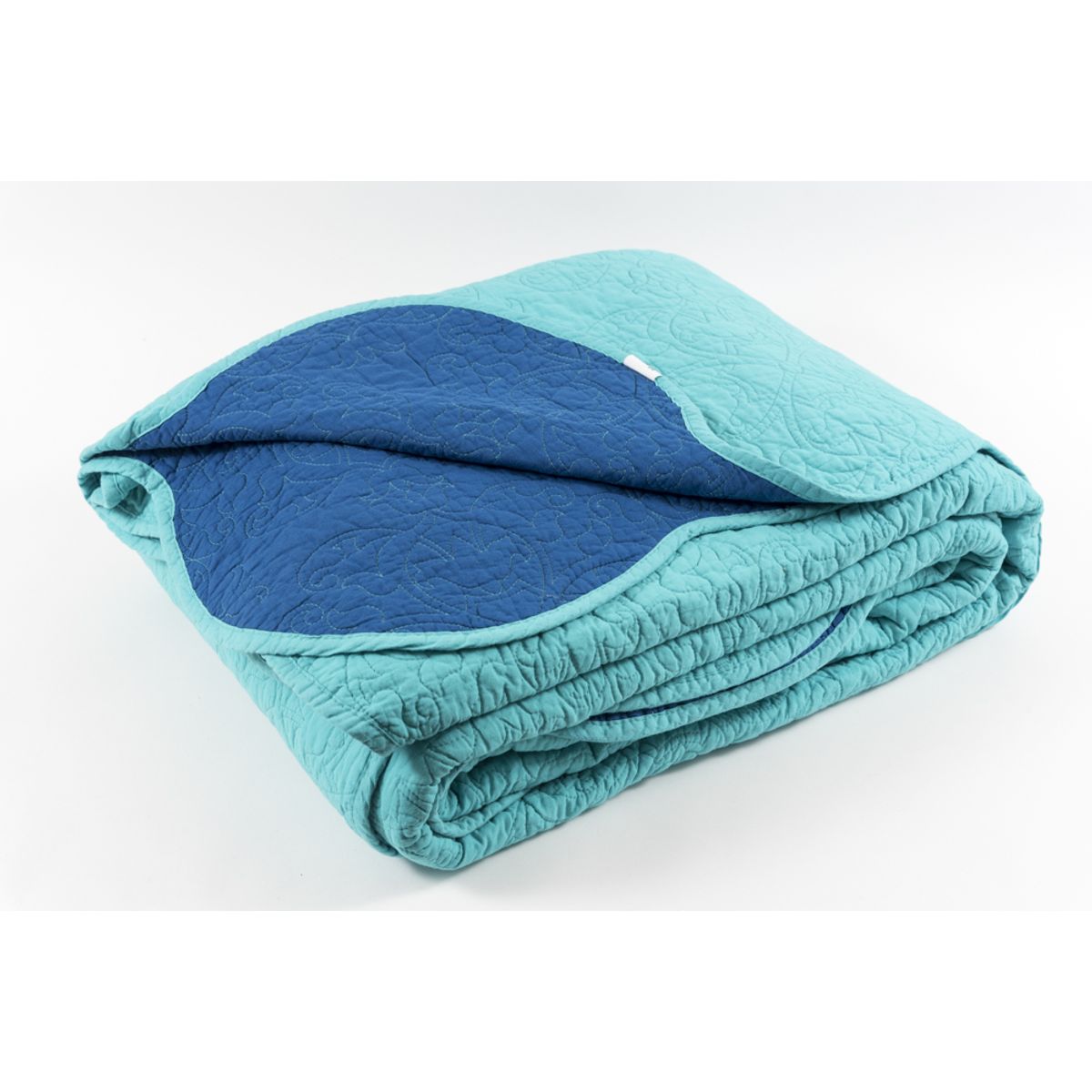 EL CASTILLO FRAZADAS - Quilt 100 Algodón Calipso Azul King