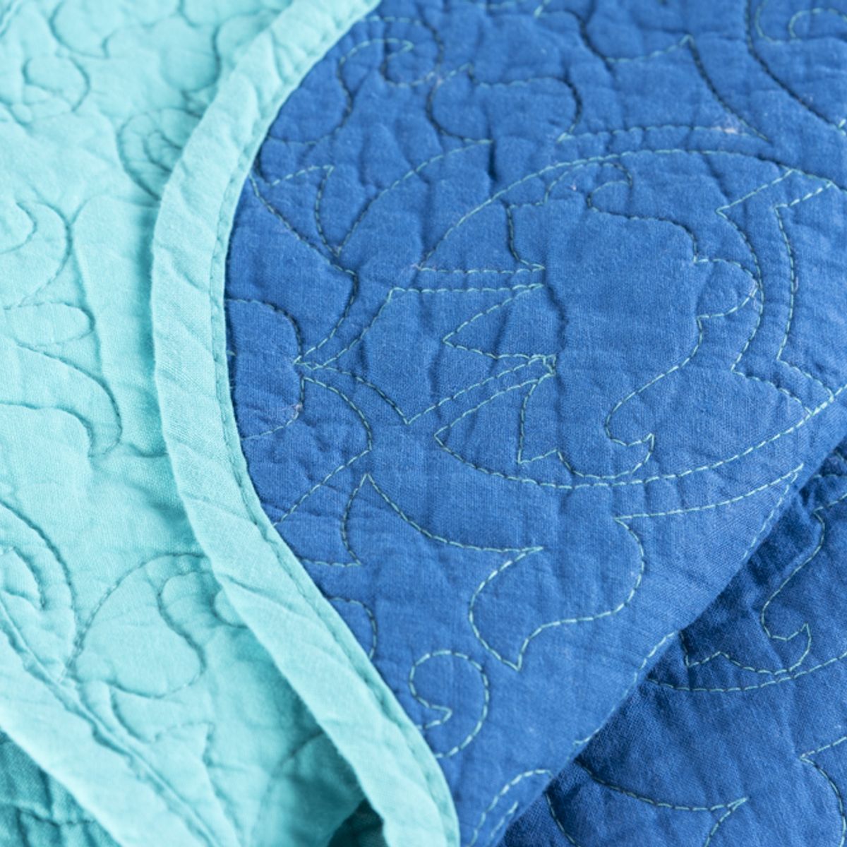 EL CASTILLO FRAZADAS - Quilt 100 Algodón Calipso Azul King