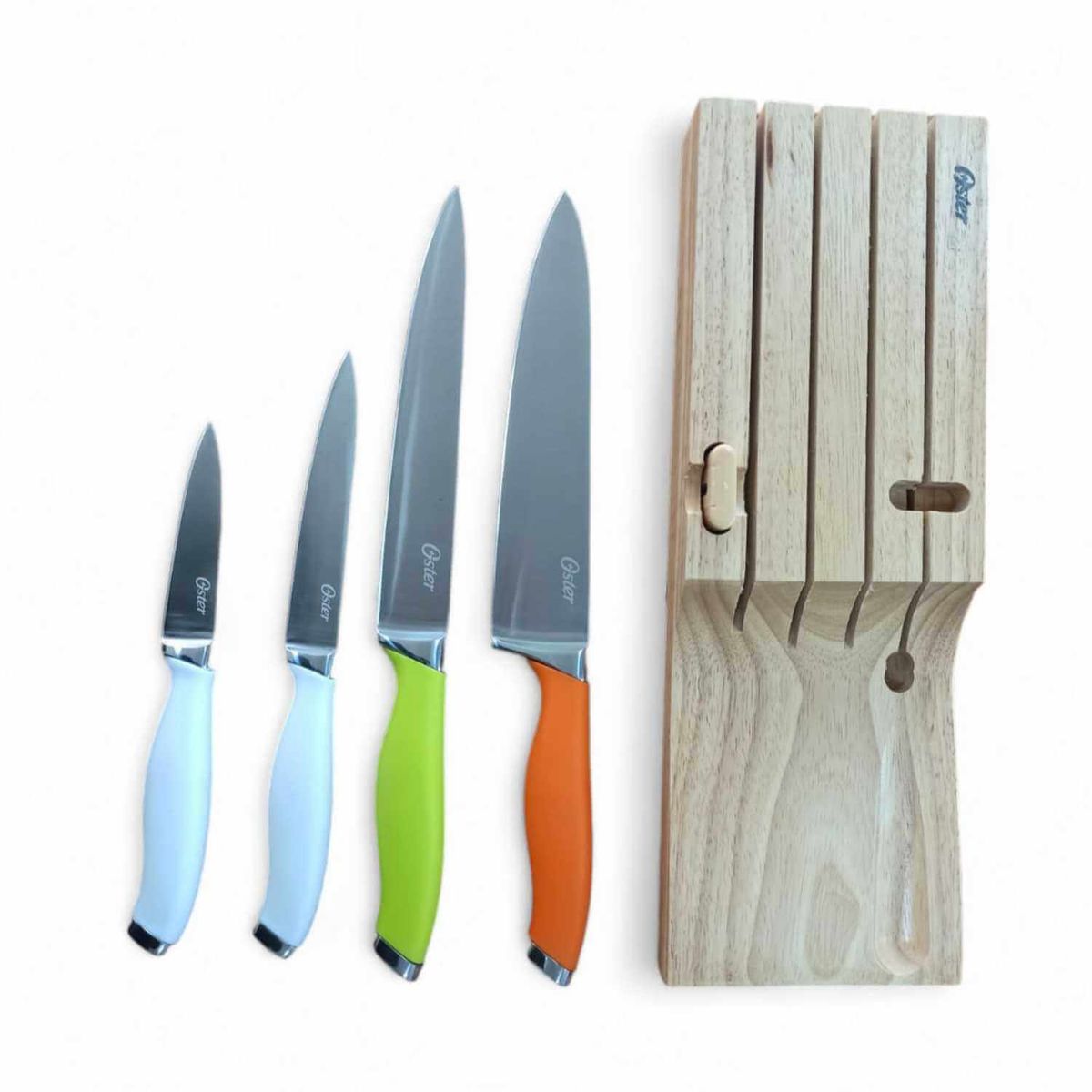OSTER - Set cuchillos mango silicona 5 piezas chef - Oster