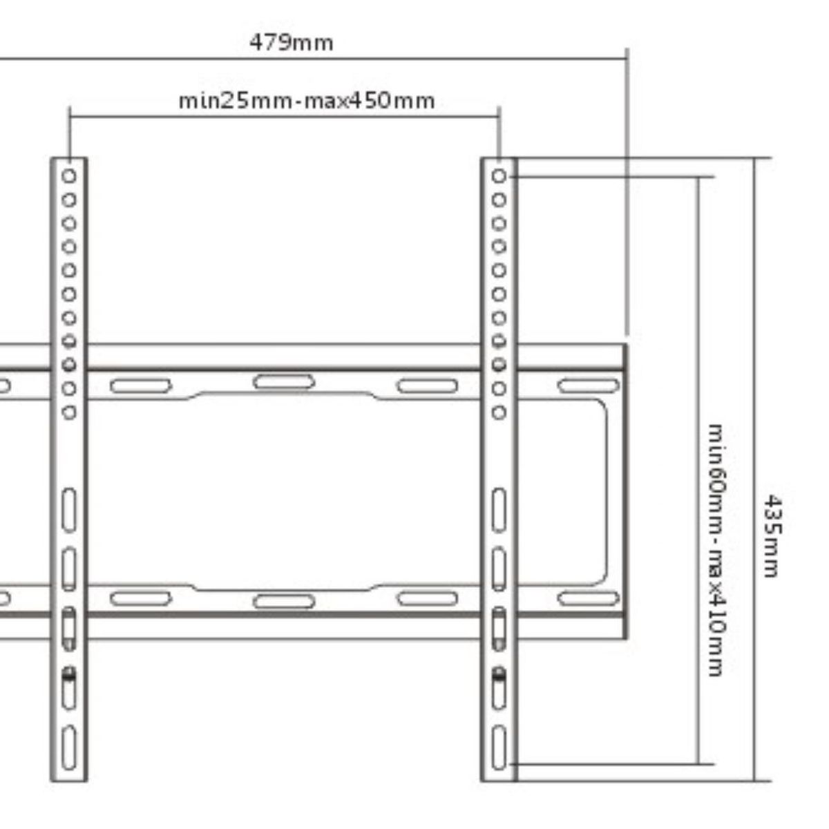DINON - SOPORTE TV DINON NEGRO FIJO A MURO O TABIQUE LCD  / LED 32 " a 55 "