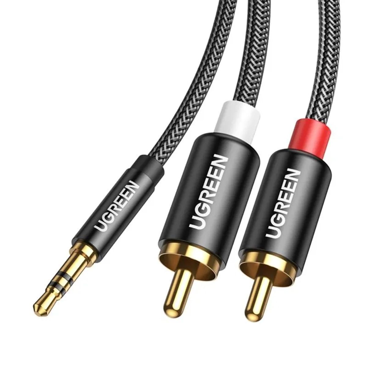 UGREEN - Cable de Audio Jack 35MM2RCA MM 3M Negro